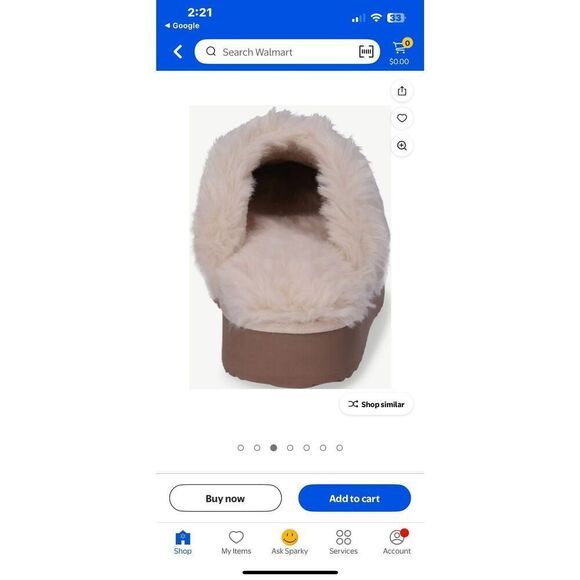 New Joyspun Women's Faux Suede Platform Clog Slippers Size 8 - Picture 6 of 10